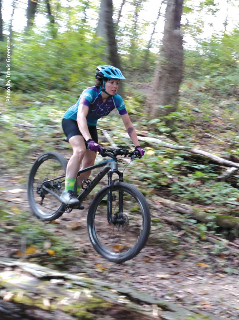 female mountain bike riders