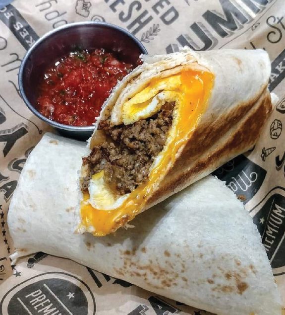 Free Range Exchange breakfast burrito