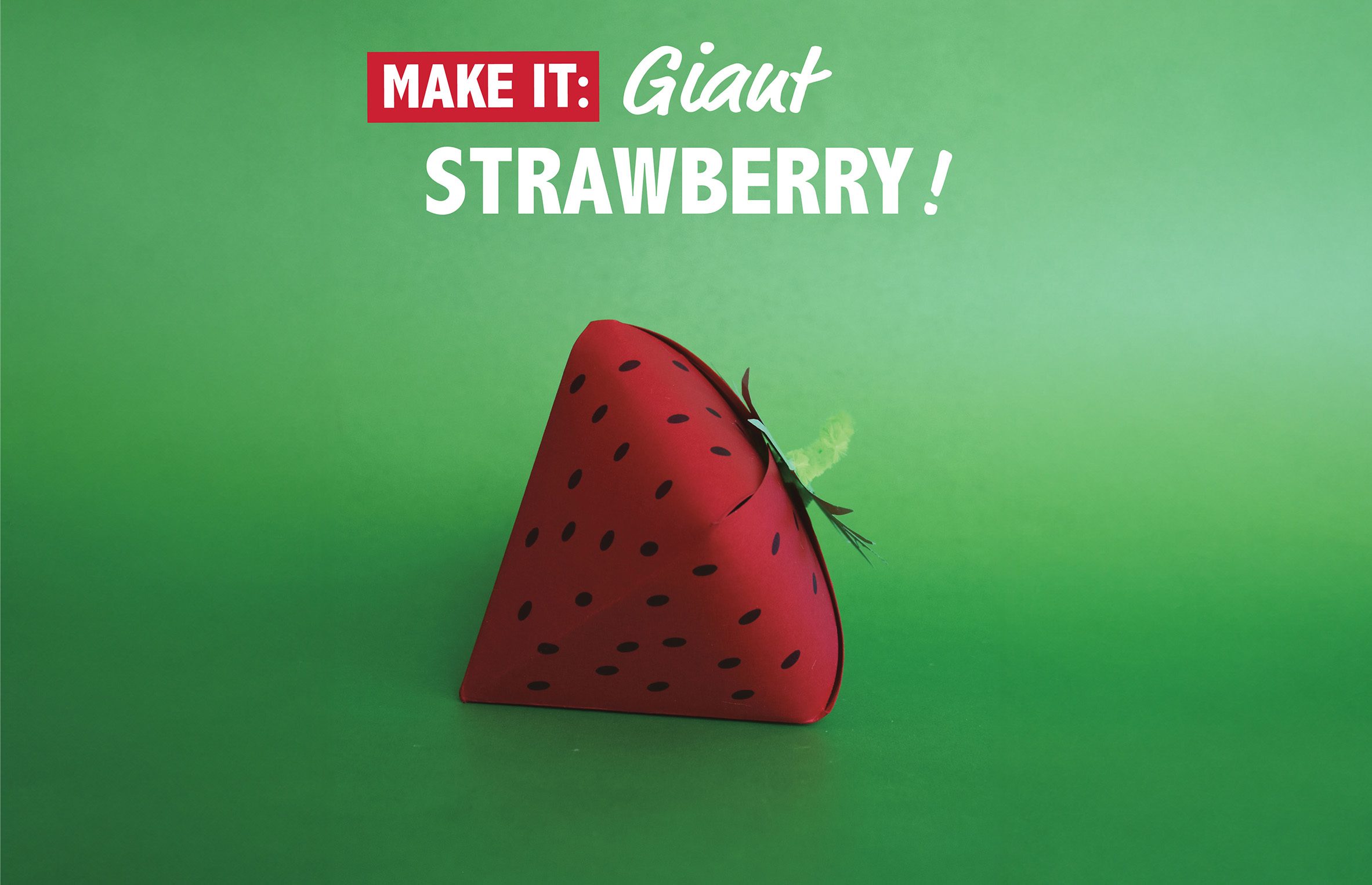 Giant Paper Strawberry Box