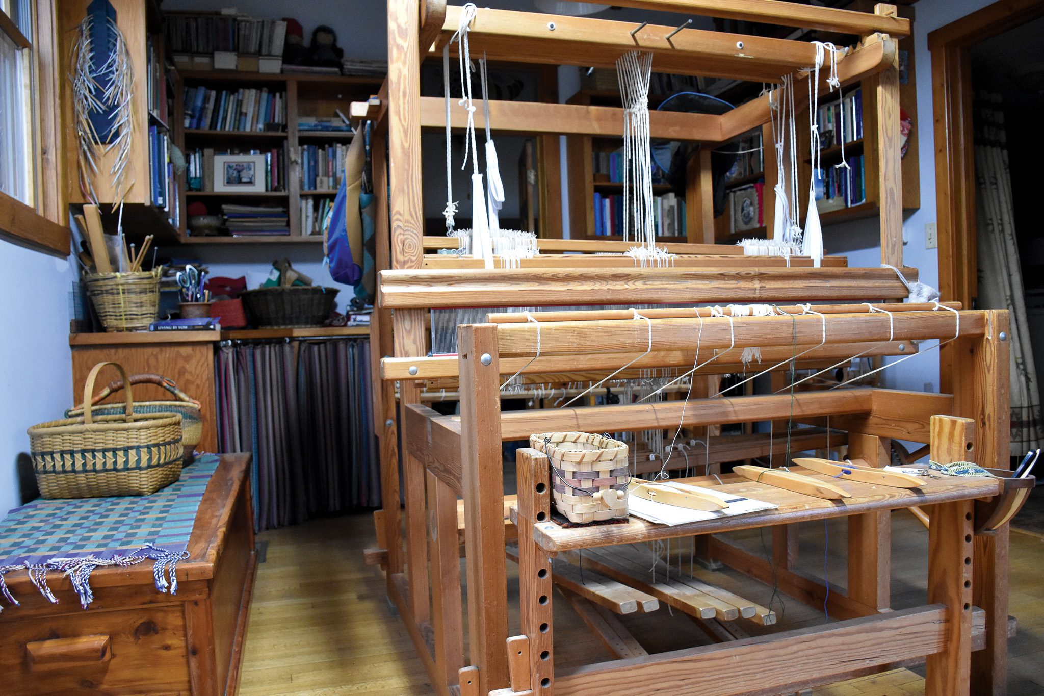 Large loom in room